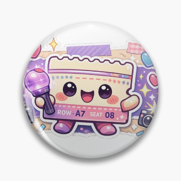 Item preview, Kpop Concert Ticket Sticker Kawaii Music Memory Aesthetic for Fans & Collectors designed and sold by CutePrintCorner.