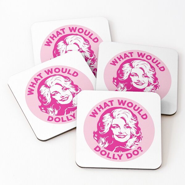 Item preview, What Would Dolly Do Pink Retro Badge Vintage Country Music Fan Nashville Quote designed and sold by raedattia.