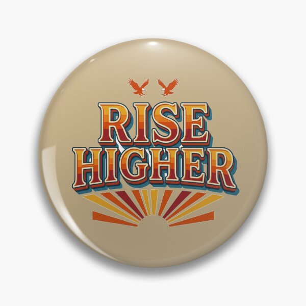 Item preview, Rise Higher Retro 70s Mountain Sunset Typography Quote Art designed and sold by Fine-Arts-Lab.