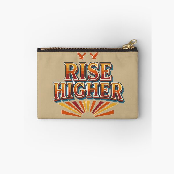 Item preview, Rise Higher Retro 70s Mountain Sunset Typography Quote Art designed and sold by Fine-Arts-Lab.