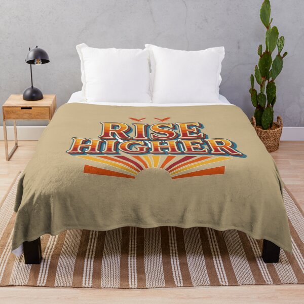 Item preview, Rise Higher Retro 70s Mountain Sunset Typography Quote Art designed and sold by Fine-Arts-Lab.