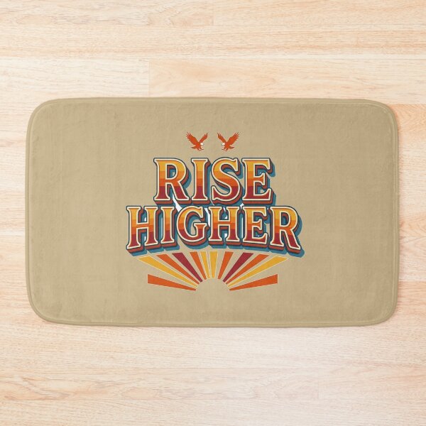 Item preview, Rise Higher Retro 70s Mountain Sunset Typography Quote Art designed and sold by Fine-Arts-Lab.