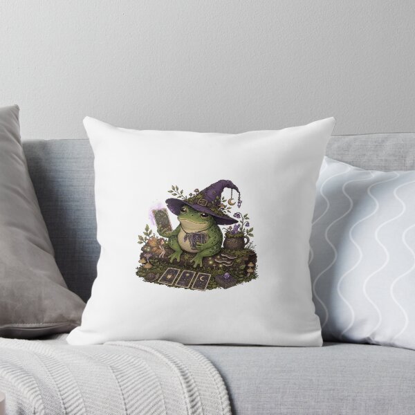Item preview, Witchy Frog Tarot Card Reader Goblincore Mystic Toad designed and sold by CoolCrazyChaos.