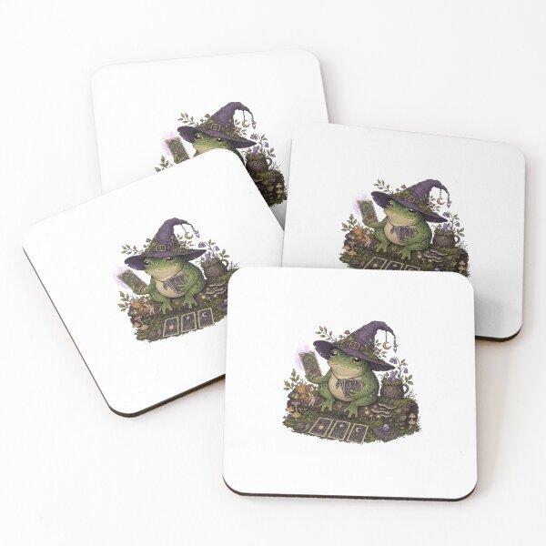 Item preview, Witchy Frog Tarot Card Reader Goblincore Mystic Toad designed and sold by CoolCrazyChaos.