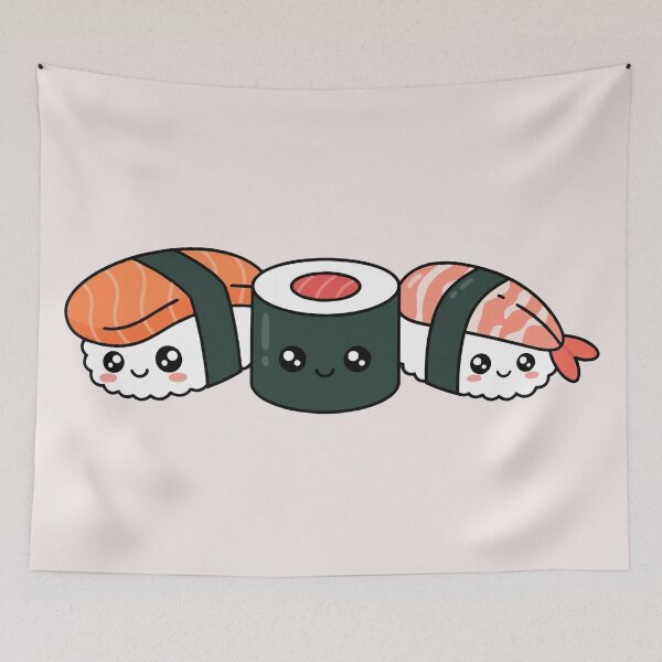 Item preview, Kawaii Sushi Friends Cute Anime Japanese Food designed and sold by Maria Garcia´s.