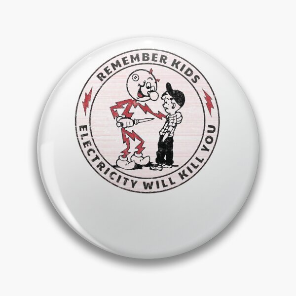 Item preview, Funny Vintage Cartoon Electricity Caution Sticker designed and sold by HonorHoude.