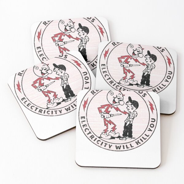 Item preview, Funny Vintage Cartoon Electricity Caution Sticker designed and sold by HonorHoude.
