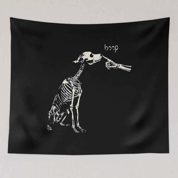 Item preview, Boop Skeleton Dog Halloween Graphic Tee designed and sold by Catspeachy.