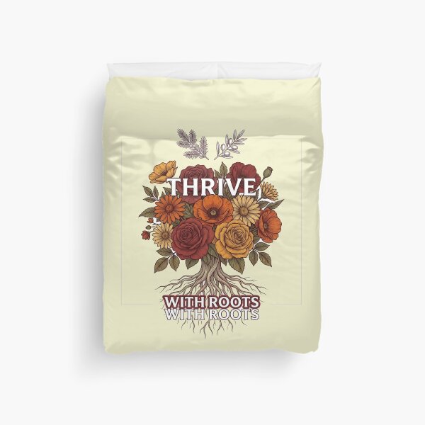 Item preview, Thrive With Roots Wildflower Botanical Quote Art designed and sold by Fine-Arts-Lab.