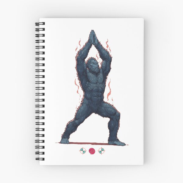 Item preview, Hot Yoga Warrior I – Funny Sasquatch Fitness Design (Virabhadrasana I) designed and sold by Whimsy Trail Co.