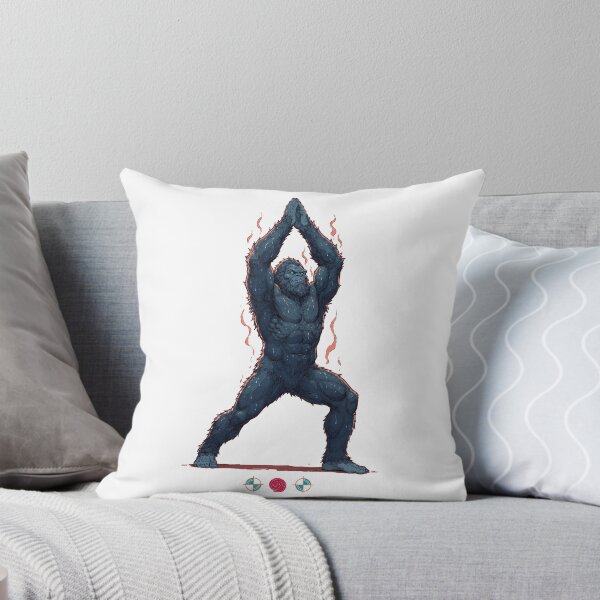 Item preview, Hot Yoga Warrior I – Funny Sasquatch Fitness Design (Virabhadrasana I) designed and sold by Whimsy Trail Co.