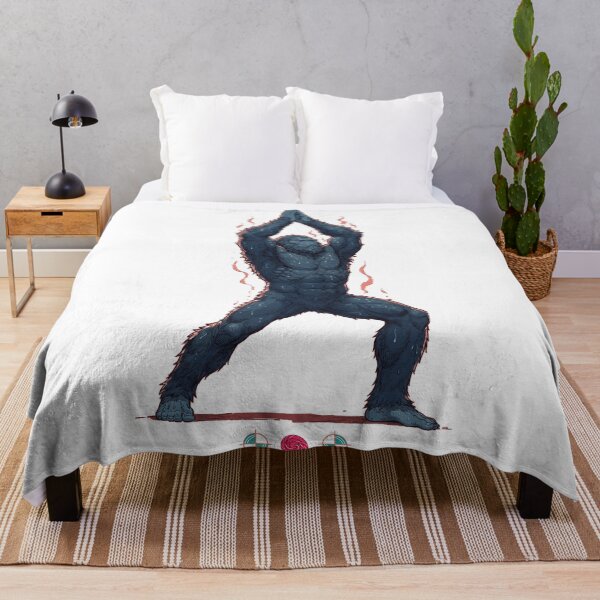 Item preview, Hot Yoga Warrior I – Funny Sasquatch Fitness Design (Virabhadrasana I) designed and sold by Whimsy Trail Co.