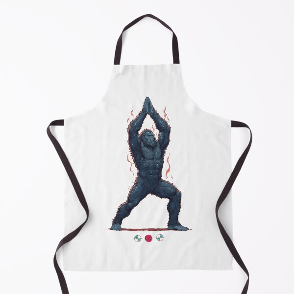 Item preview, Hot Yoga Warrior I – Funny Sasquatch Fitness Design (Virabhadrasana I) designed and sold by Whimsy Trail Co.