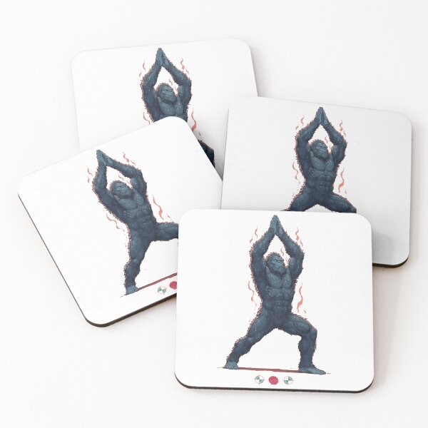 Item preview, Hot Yoga Warrior I – Funny Sasquatch Fitness Design (Virabhadrasana I) designed and sold by Whimsy Trail Co.