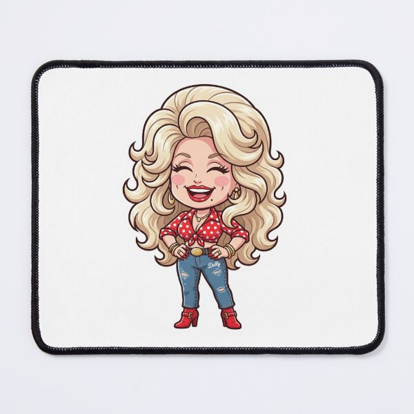 Item preview, Chibi Dolly Parton Cartoon Cute Retro Country Music Queen Nashville Cowgirl Fan designed and sold by raedattia.