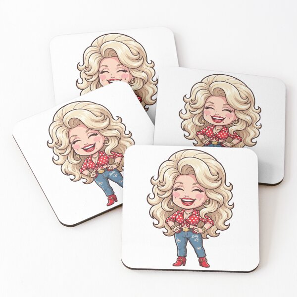 Item preview, Chibi Dolly Parton Cartoon Cute Retro Country Music Queen Nashville Cowgirl Fan    designed and sold by raedattia.