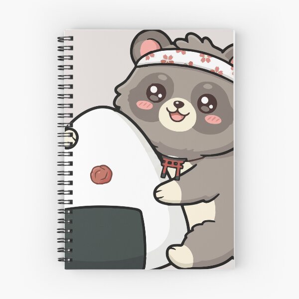 Item preview, Kawaii Tanuki Hugging Onigiri Japanese Anime designed and sold by Maria Garcia´s.