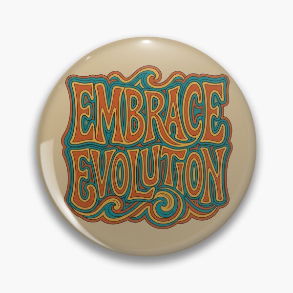 Item preview, Embrace Evolution Retro 70s Groovy Typography Art designed and sold by Fine-Arts-Lab.