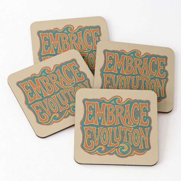 Item preview, Embrace Evolution Retro 70s Groovy Typography Art designed and sold by Fine-Arts-Lab.