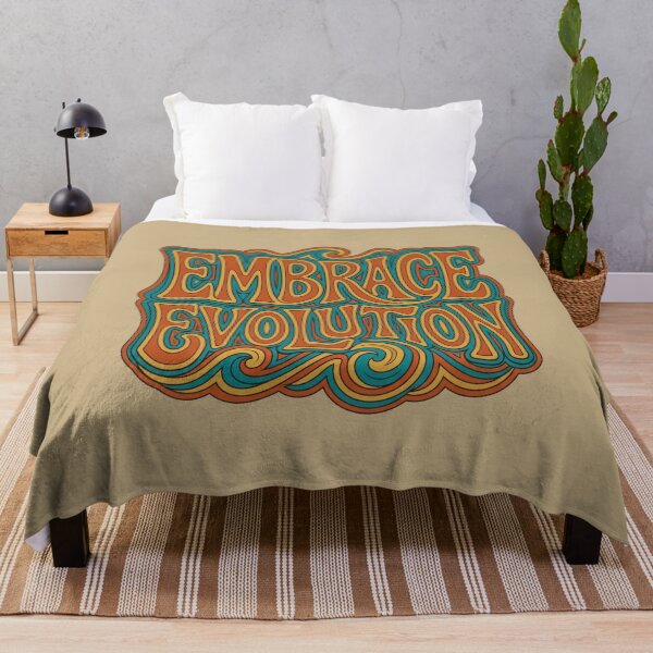 Item preview, Embrace Evolution Retro 70s Groovy Typography Art designed and sold by Fine-Arts-Lab.