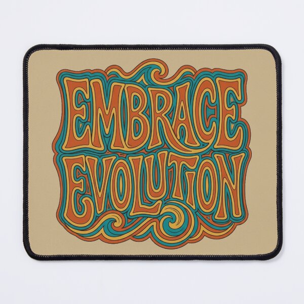 Item preview, Embrace Evolution Retro 70s Groovy Typography Art designed and sold by Fine-Arts-Lab.