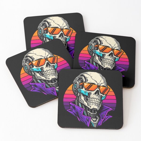 Item preview, Retro Cyber Zombie Skull – Synthwave Halloween designed and sold by Thaivi Design.