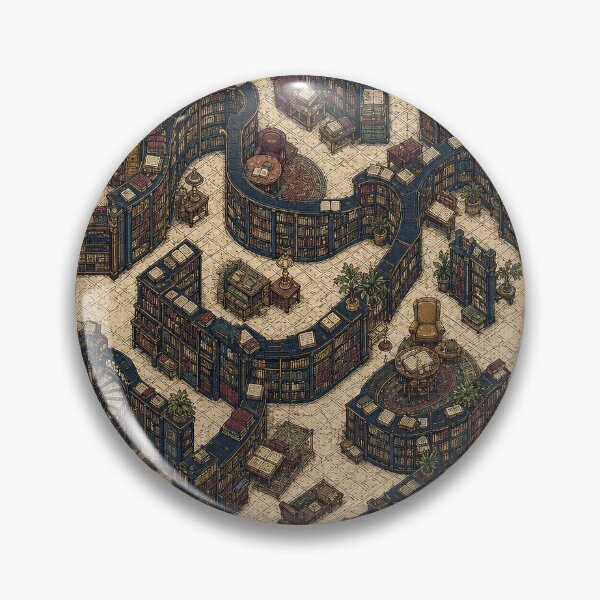 Item preview, Endless Vintage Library Labyrinth Pattern designed and sold by frumixart.