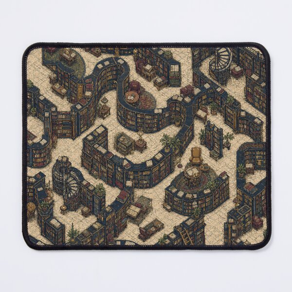 Item preview, Endless Vintage Library Labyrinth Pattern designed and sold by frumixart.
