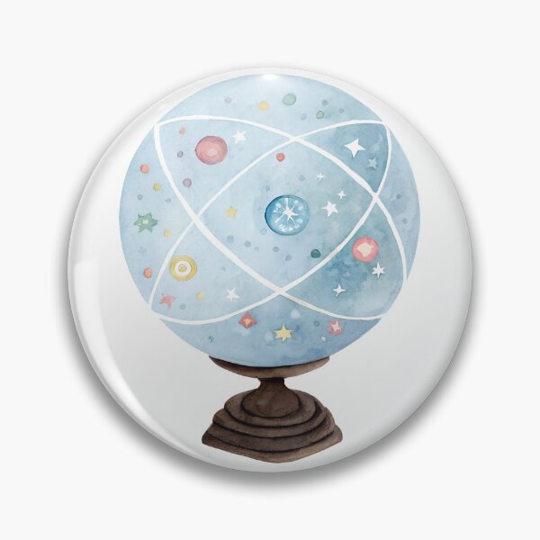 Item preview, Watercolor Pastel Blue Crystal Ball Fortune Teller designed and sold by AlinaMel.