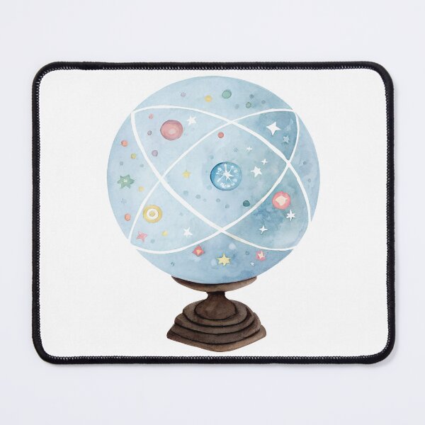 Item preview, Watercolor Pastel Blue Crystal Ball Fortune Teller designed and sold by AlinaMel.