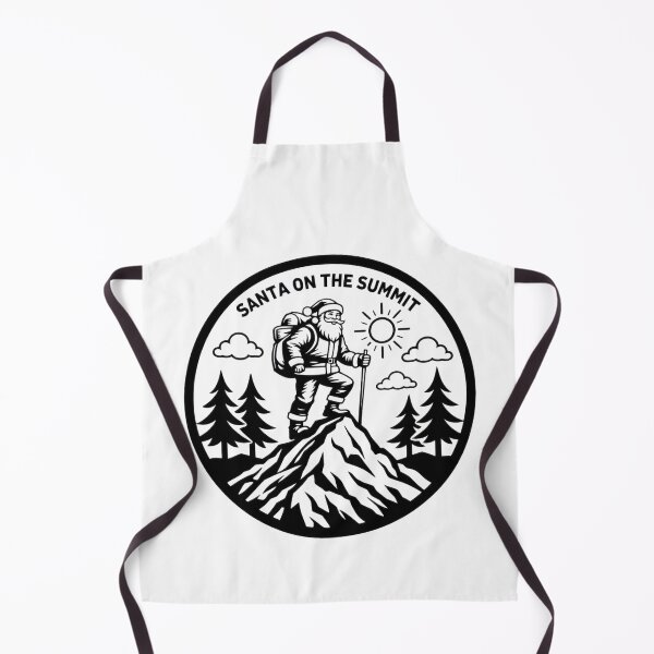 Item preview, Santa on the Summit Hiking Santa Mountain Adventure Badge designed and sold by GabeMountainArt.