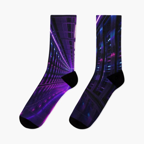 Item preview,  Vaporwave Neon Grid Tunnel Digital Art designed and sold by IntelliMindDesigns.