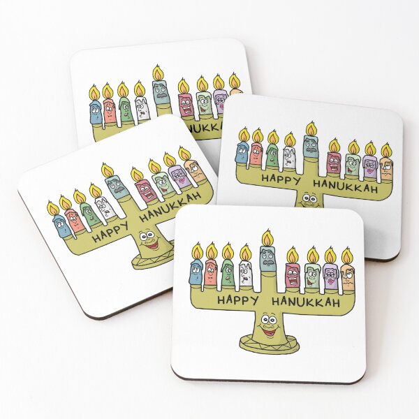 Item preview, Happy Hanukkah Menorah Sticker | Funny Holiday Candle Characters Meme designed and sold by MyxaART.