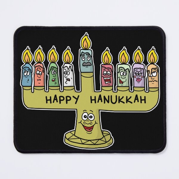 Item preview, Happy Hanukkah Menorah Sticker | Funny Holiday Candle Characters Meme designed and sold by MyxaART.