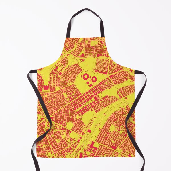 Item preview, Hand drawn city map red on yellow designed and sold by The Imperfect City.