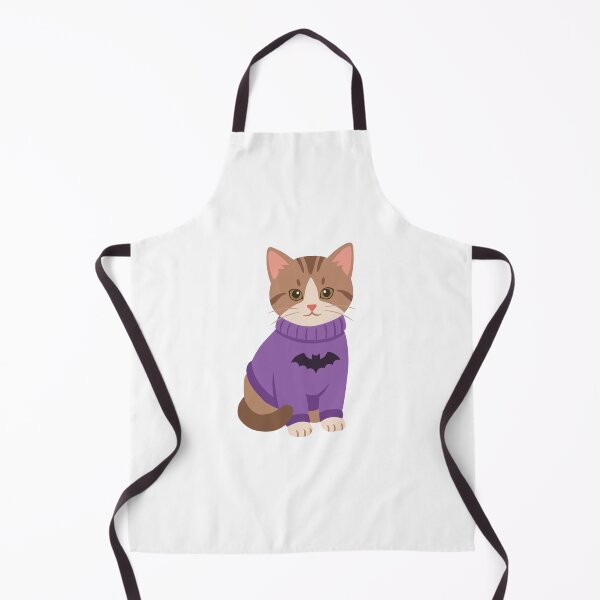 Item preview, Cute Halloween Cat in Purple Bat Sweater designed and sold by fadiyahmp.