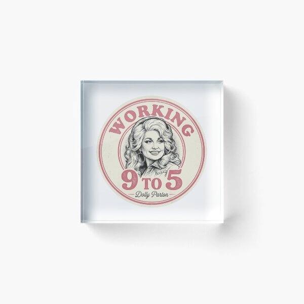 Item preview, Working 9 to 5 Retro Dolly Parton Badge Vintage Country Music Office Humor designed and sold by raedattia.