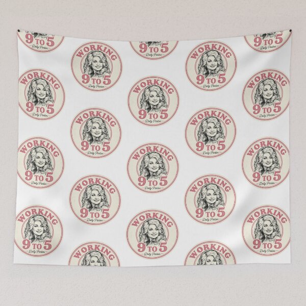 Item preview, Working 9 to 5 Retro Dolly Parton Badge Vintage Country Music Office Humor designed and sold by raedattia.