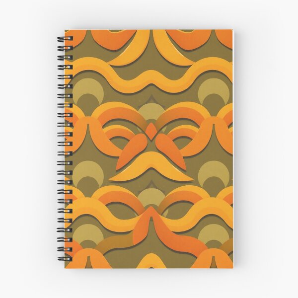 Item preview, Psychedelic Groovy Kaleidoscopic Orange Abstract Pattern designed and sold by IntelliMindDesigns.
