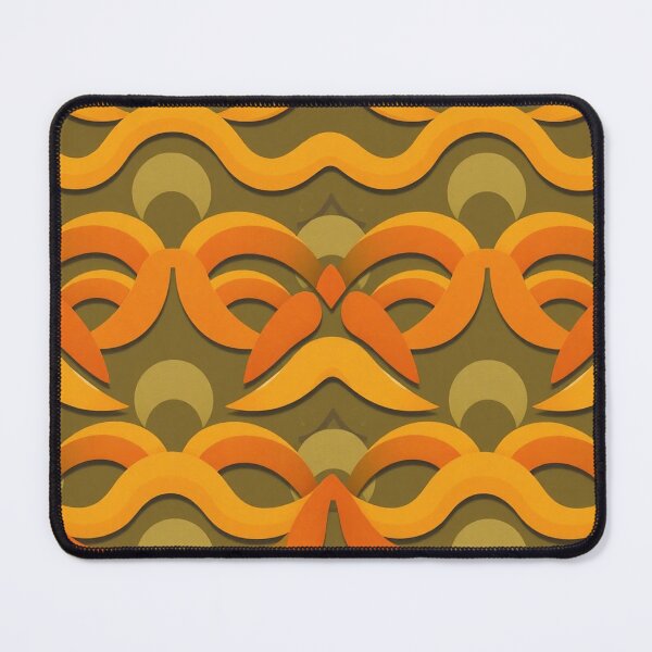 Item preview, Psychedelic Groovy Kaleidoscopic Orange Abstract Pattern designed and sold by IntelliMindDesigns.