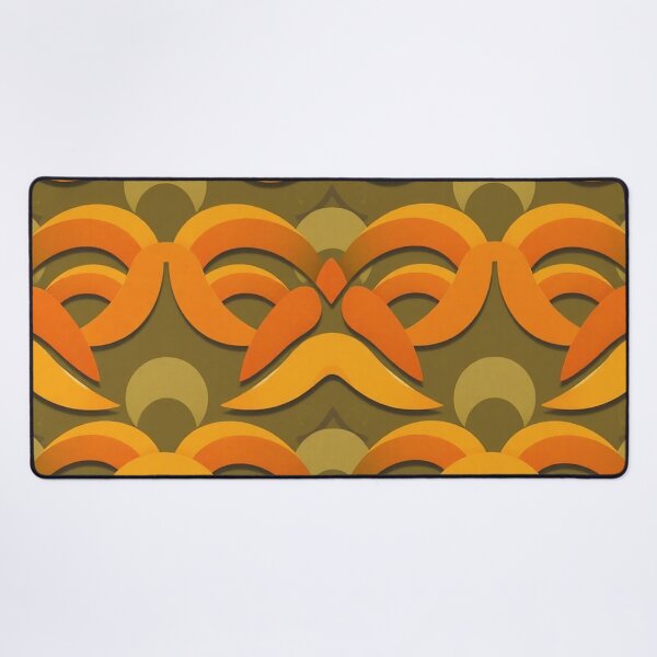 Item preview, Psychedelic Groovy Kaleidoscopic Orange Abstract Pattern designed and sold by IntelliMindDesigns.