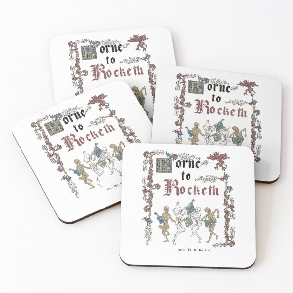 Item preview, Medieval Skeleton Dance Illuminated Manuscript Art designed and sold by DavenBenn.