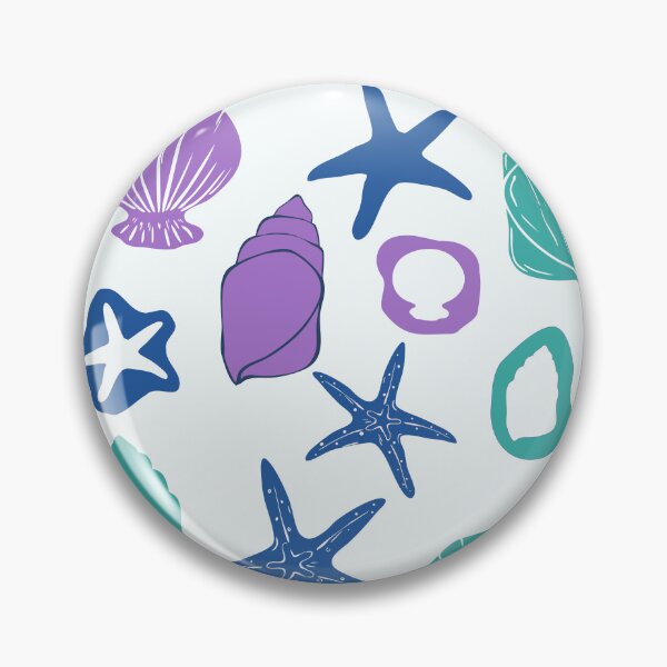 Item preview, Coastal Shells & Starfish Pattern designed and sold by Sagi Jane Art.