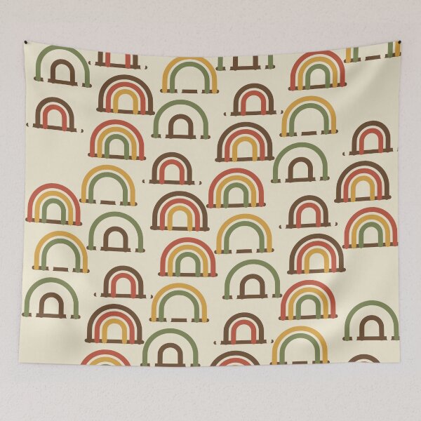 Item preview, Nested Arch Columns Heavy-Line 1970s Portal Pattern designed and sold by KungPowUnicorn.