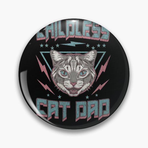 Item preview, Retro Childless Cat Dad Lightning Bolt Graphic designed and sold by DavenBenn.