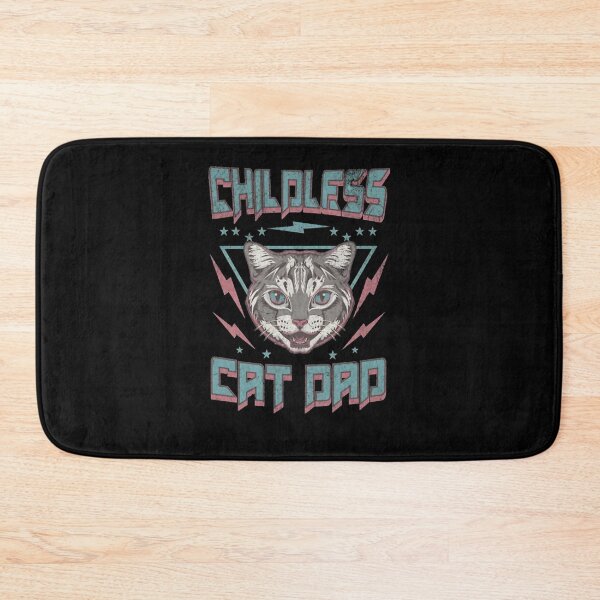 Item preview, Retro Childless Cat Dad Lightning Bolt Graphic designed and sold by DavenBenn.