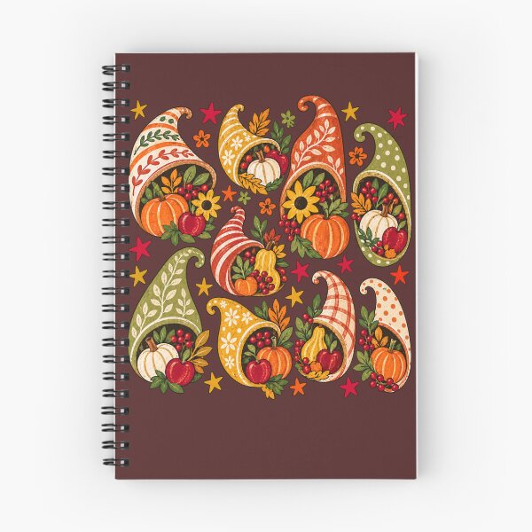 Item preview, Thanksgiving Cornucopia Polka Dot Patchwork Folk Art designed and sold by AmiGraph.