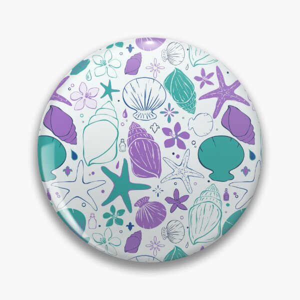 Item preview, Retro Ocean Shells Pattern designed and sold by Sagi Jane Art.