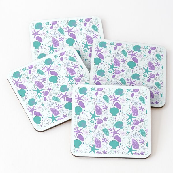 Item preview, Retro Ocean Shells Pattern designed and sold by Sagi Jane Art.