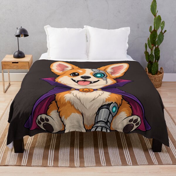 Item preview, Cute Cyber Corgi Vampire – Halloween Dog designed and sold by Thaivi Design.